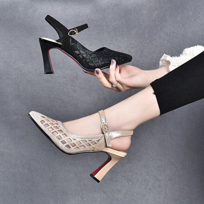Damen-Absatzschuhe mit orthopädischer Sohle & modischen Riemchen