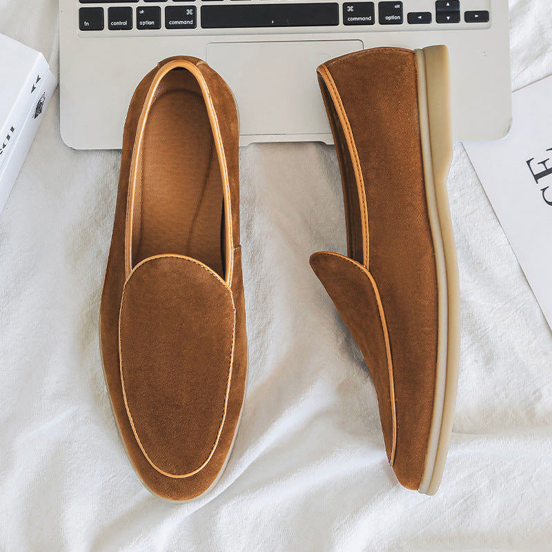 Slip-On-Loafer aus Wildleder mit gepolsterter Gummisohle
