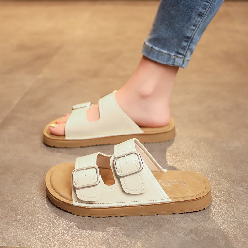 Bequeme Damensandalen Mit Verstellbaren Schnallenriemen
