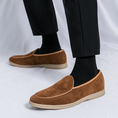 Slip-On-Loafer aus Wildleder mit gepolsterter Gummisohle