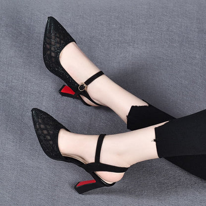 Damen-Absatzschuhe mit orthopädischer Sohle & modischen Riemchen