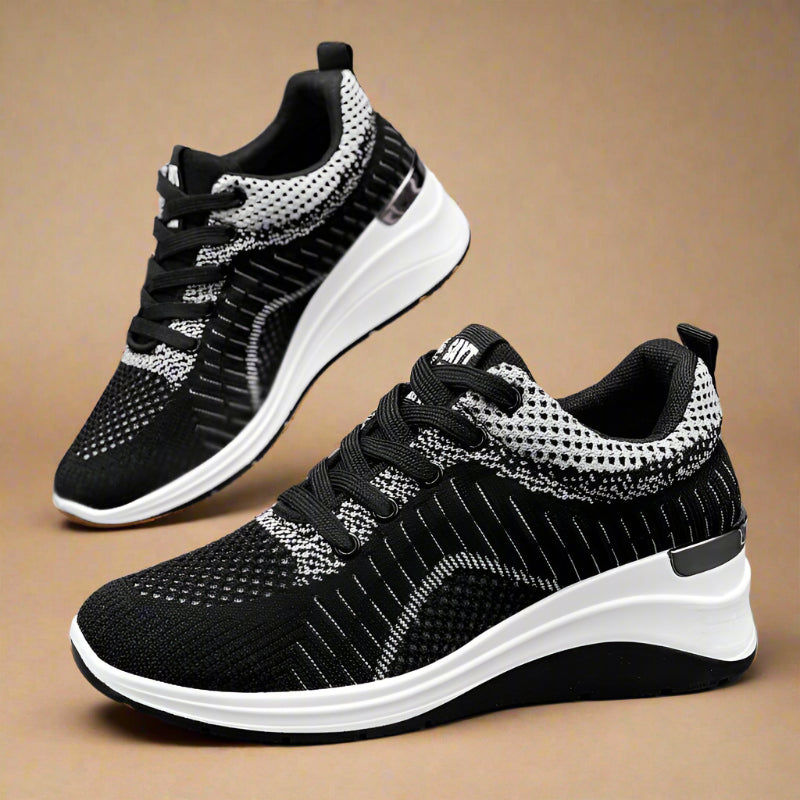 5 cm wedge heel sneakers Breathable knit upper