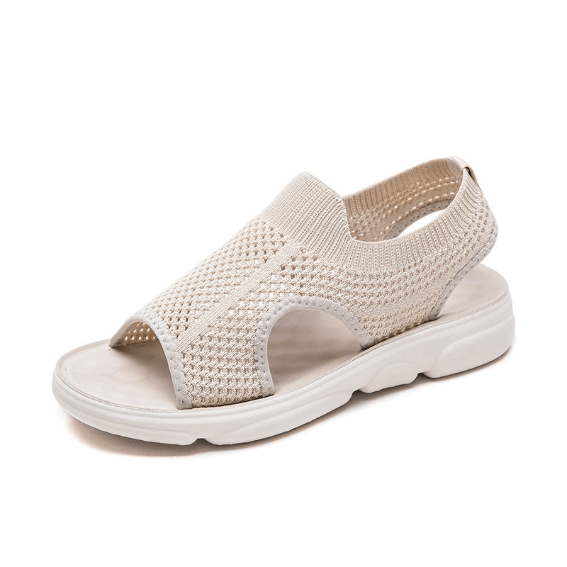 AirFlow Damen Stricksandalen Atmungsaktiv Offene Zehen