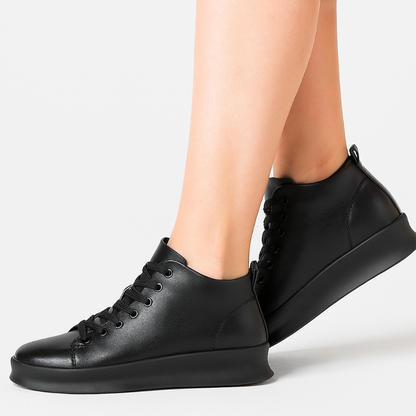 Stylish unisex sneakers with 8 cm elevation, black