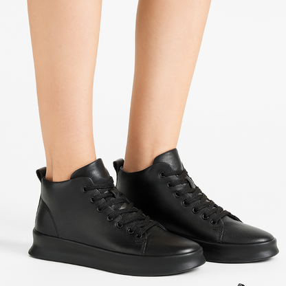 Stylish unisex sneakers with 8 cm elevation, black