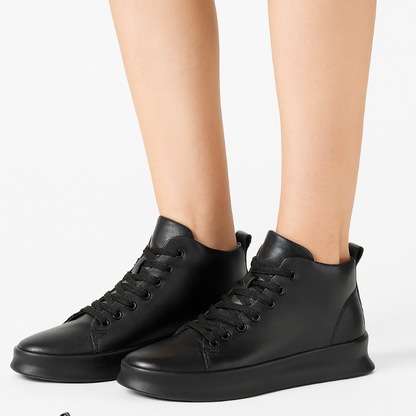Stylish unisex sneakers with 8 cm elevation, black