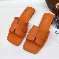 Orange flat sole